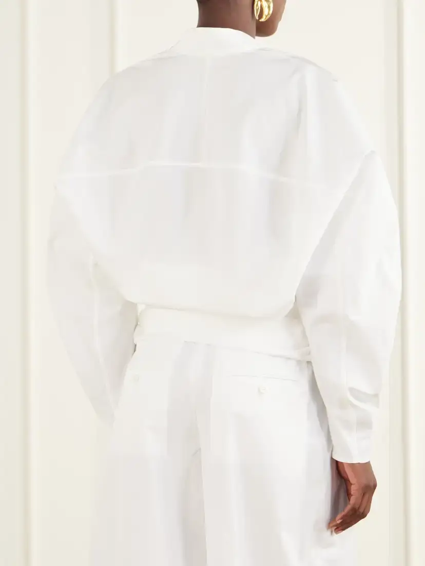 Jacquemus La Blouse Colombe Ruched-detail Cotton-poplin Blouse | Thumbnail 3 Jacquemus La Blouse Colombe Ruched-detail Cotton-poplin Blouse | Thumbnail 3