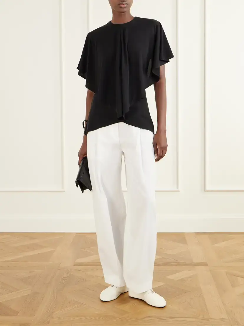 Jacquemus Le Haut Pisco Draped Crepe Blouse | Thumbnail 2 Jacquemus Le Haut Pisco Draped Crepe Blouse | Thumbnail 2