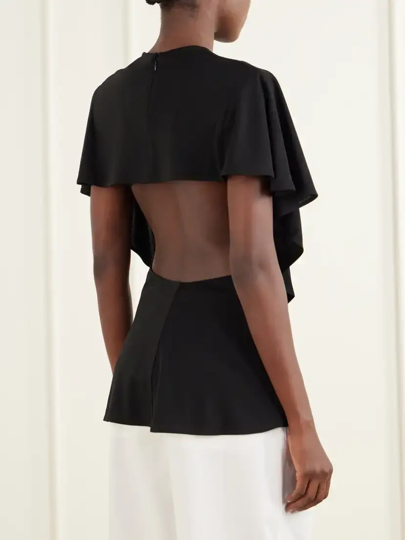 Jacquemus Le Haut Pisco Draped Crepe Blouse | Thumbnail 3 Jacquemus Le Haut Pisco Draped Crepe Blouse | Thumbnail 3