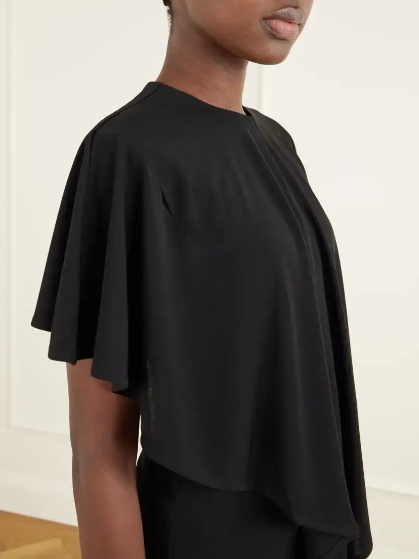 Jacquemus Le Haut Pisco Draped Crepe Blouse | Thumbnail 4 Jacquemus Le Haut Pisco Draped Crepe Blouse | Thumbnail 4