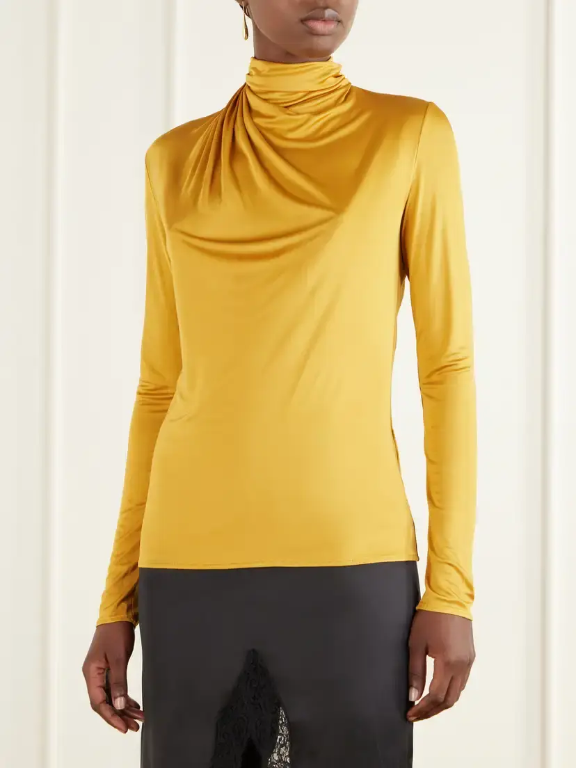 Balmain Draped Jersey Blouse | Thumbnail 3 Balmain Draped Jersey Blouse | Thumbnail 3
