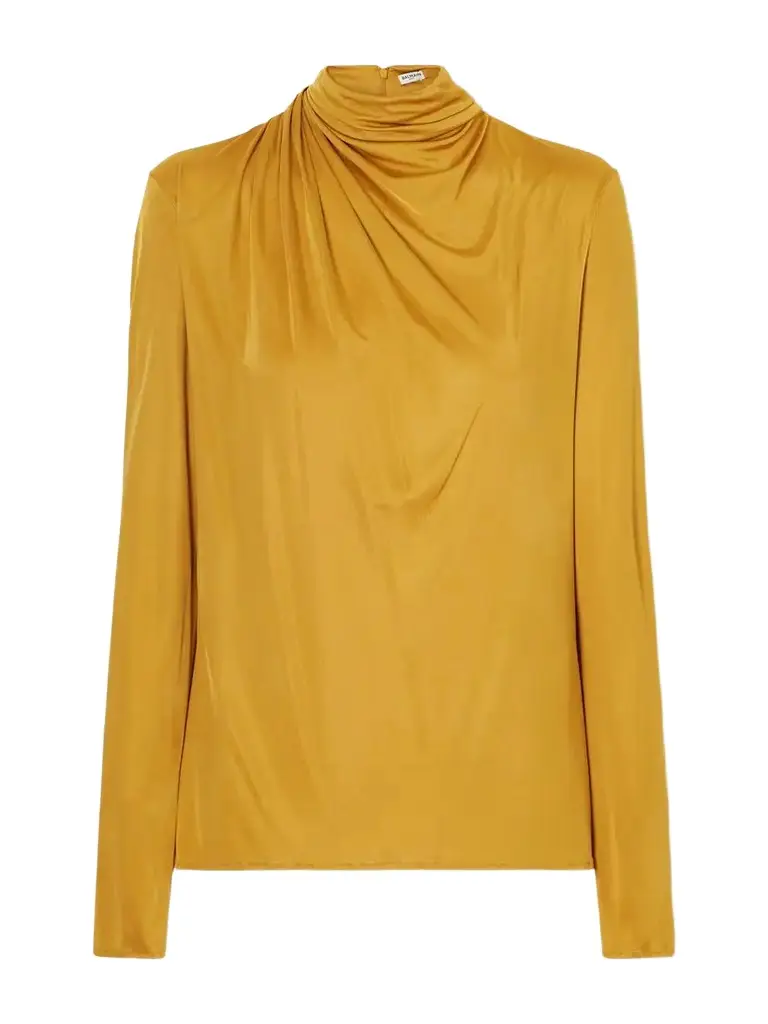 Balmain Draped Jersey Blouse
