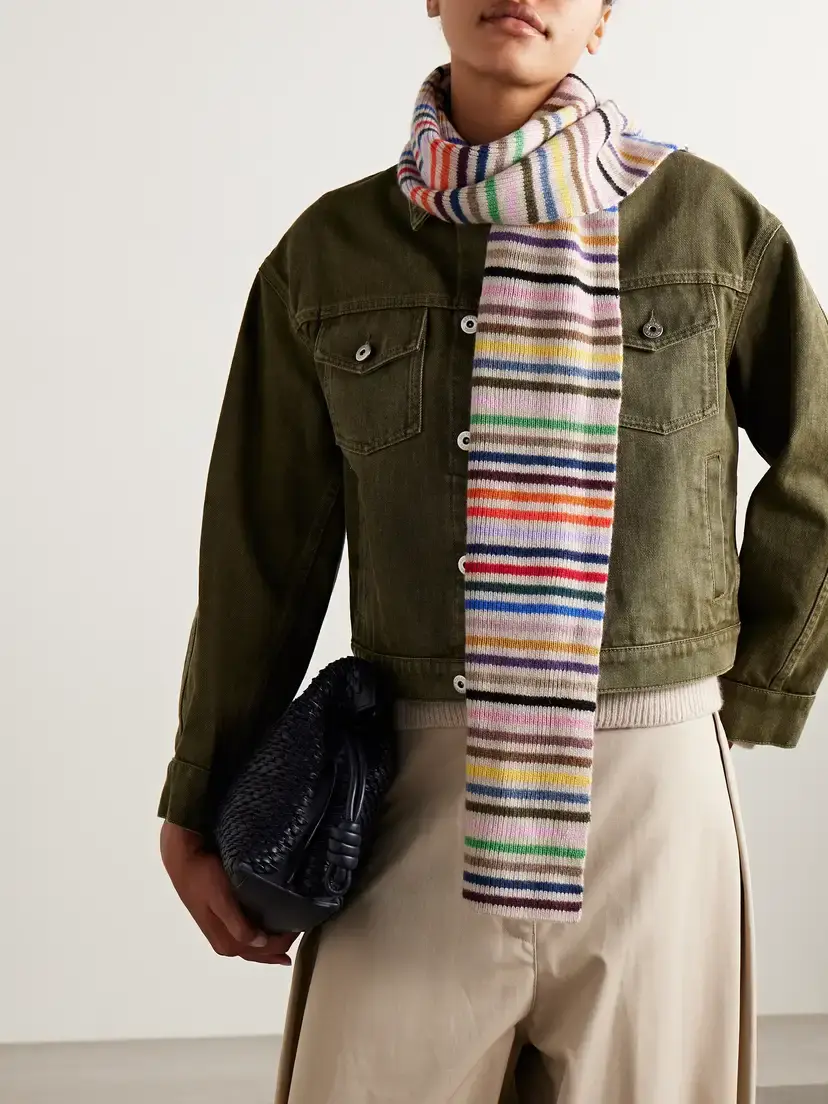 Suzie Kondi Soula Striped Cashmere Scarf | Thumbnail 2 Suzie Kondi Soula Striped Cashmere Scarf | Thumbnail 2