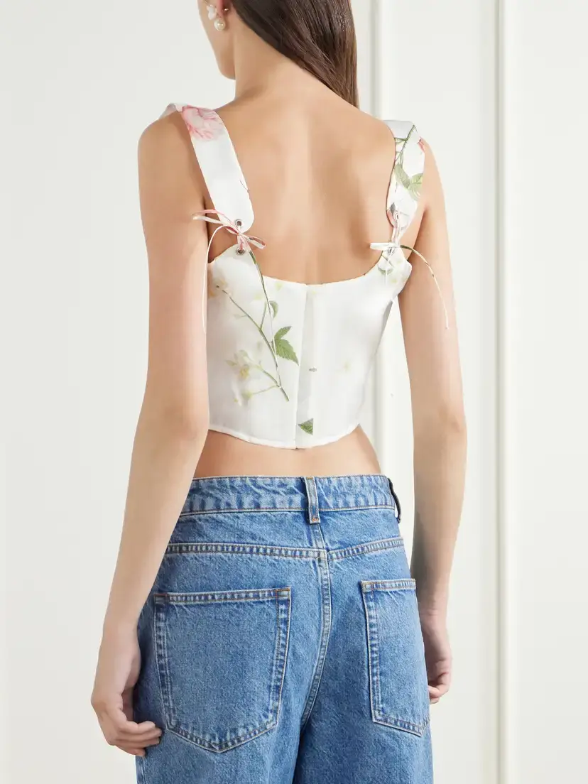 Vivienne Westwood Kitten Floral-print Silk-satin Corset | Thumbnail 3 Vivienne Westwood Kitten Floral-print Silk-satin Corset | Thumbnail 3