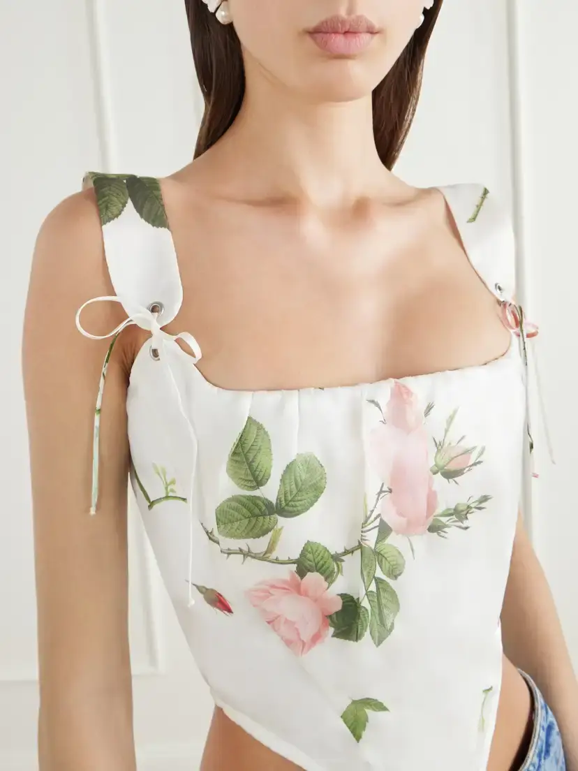 Vivienne Westwood Kitten Floral-print Silk-satin Corset | Thumbnail 4 Vivienne Westwood Kitten Floral-print Silk-satin Corset | Thumbnail 4