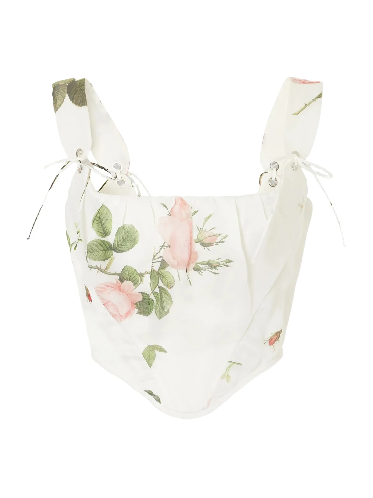 Kitten Floral-print Silk-satin Corset Kitten Floral-print Silk-satin Corset