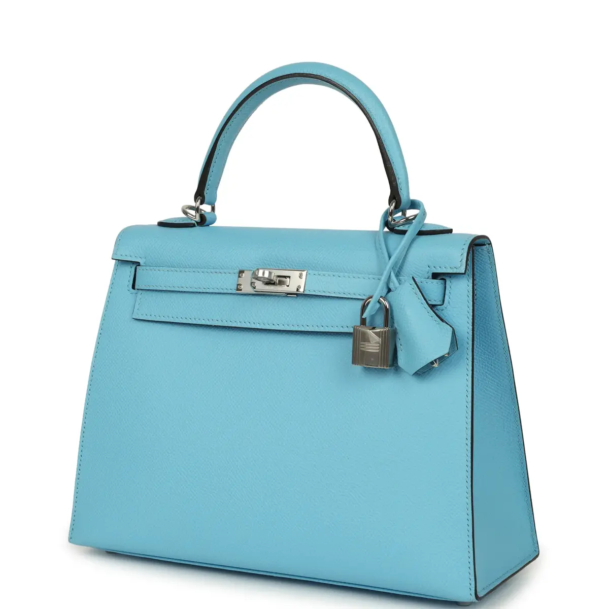 HERMÈS Hermes Kelly Sellier 25 Celeste Epsom Palladium Hardware | Thumbnail 5 HERMÈS Hermes Kelly Sellier 25 Celeste Epsom Palladium Hardware | Thumbnail 5