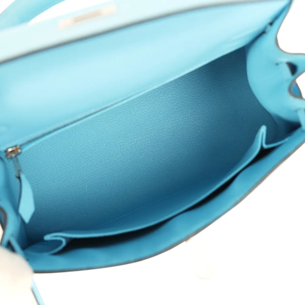 HERMÈS Hermes Kelly Sellier 25 Celeste Epsom Palladium Hardware | Thumbnail 8 HERMÈS Hermes Kelly Sellier 25 Celeste Epsom Palladium Hardware | Thumbnail 8