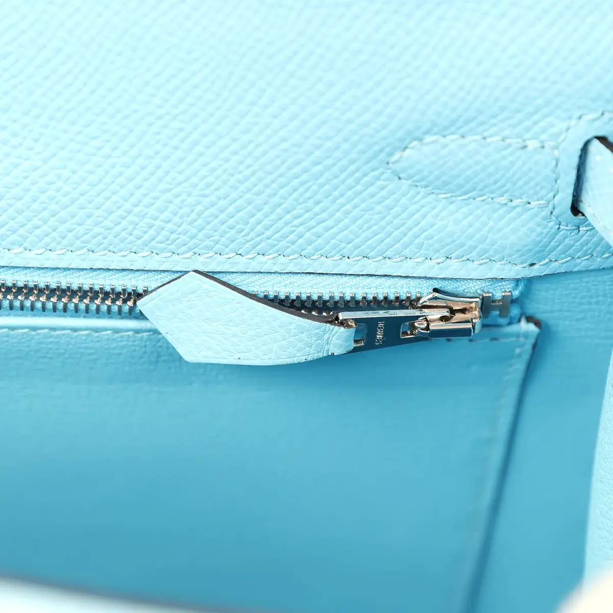 HERMÈS Hermes Kelly Sellier 25 Celeste Epsom Palladium Hardware | Thumbnail 9 HERMÈS Hermes Kelly Sellier 25 Celeste Epsom Palladium Hardware | Thumbnail 9