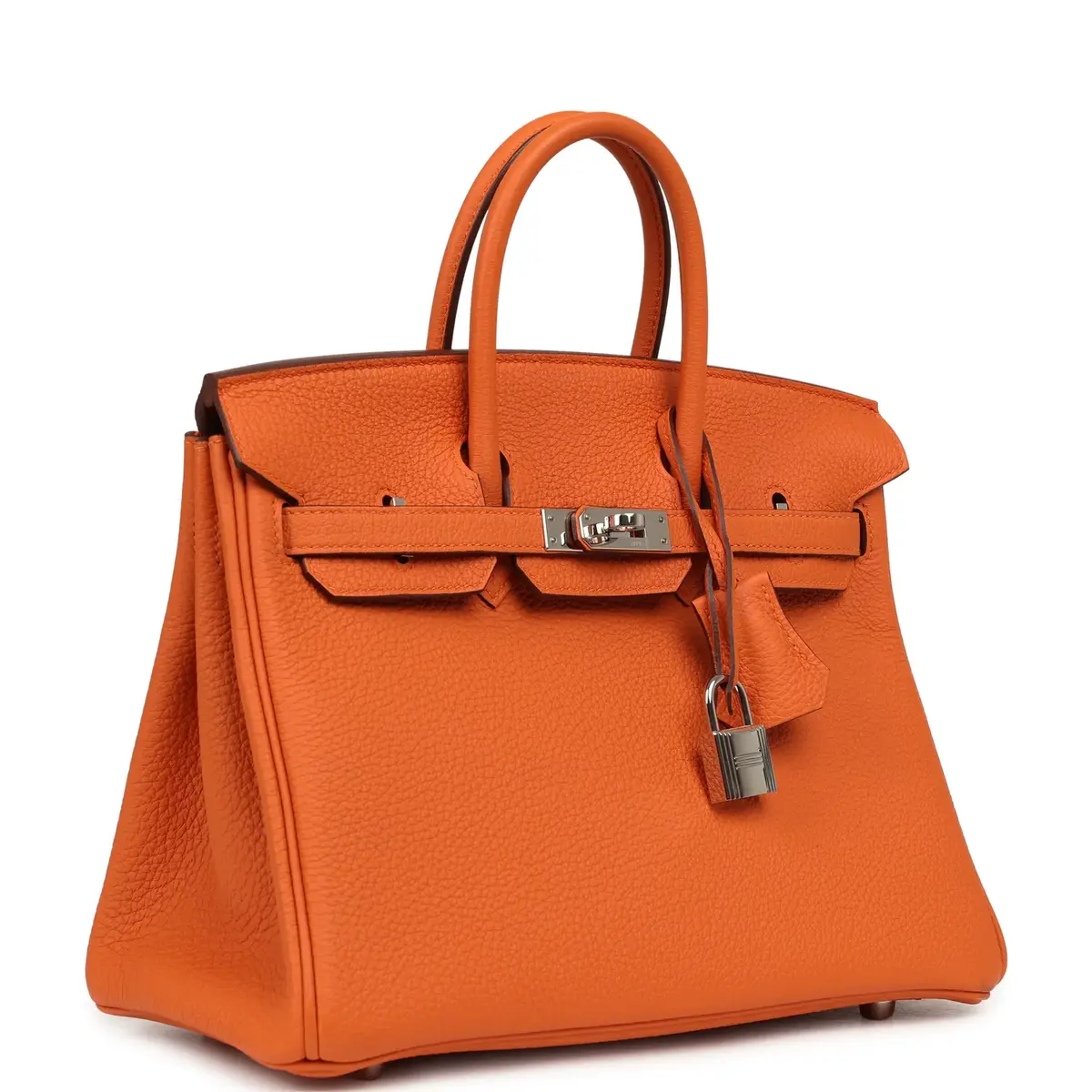 HERMÈS Pre-owned Hermes Birkin 25 Orange Togo Palladium Hardware | Thumbnail 2 HERMÈS Pre-owned Hermes Birkin 25 Orange Togo Palladium Hardware | Thumbnail 2