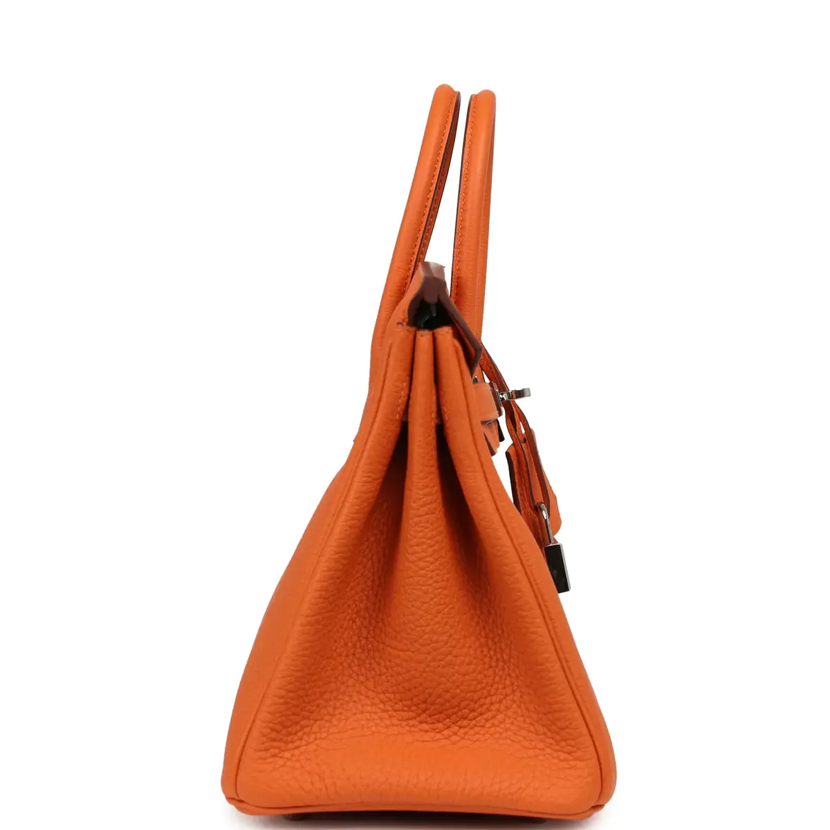 HERMÈS Pre-owned Hermes Birkin 25 Orange Togo Palladium Hardware | Thumbnail 3 HERMÈS Pre-owned Hermes Birkin 25 Orange Togo Palladium Hardware | Thumbnail 3