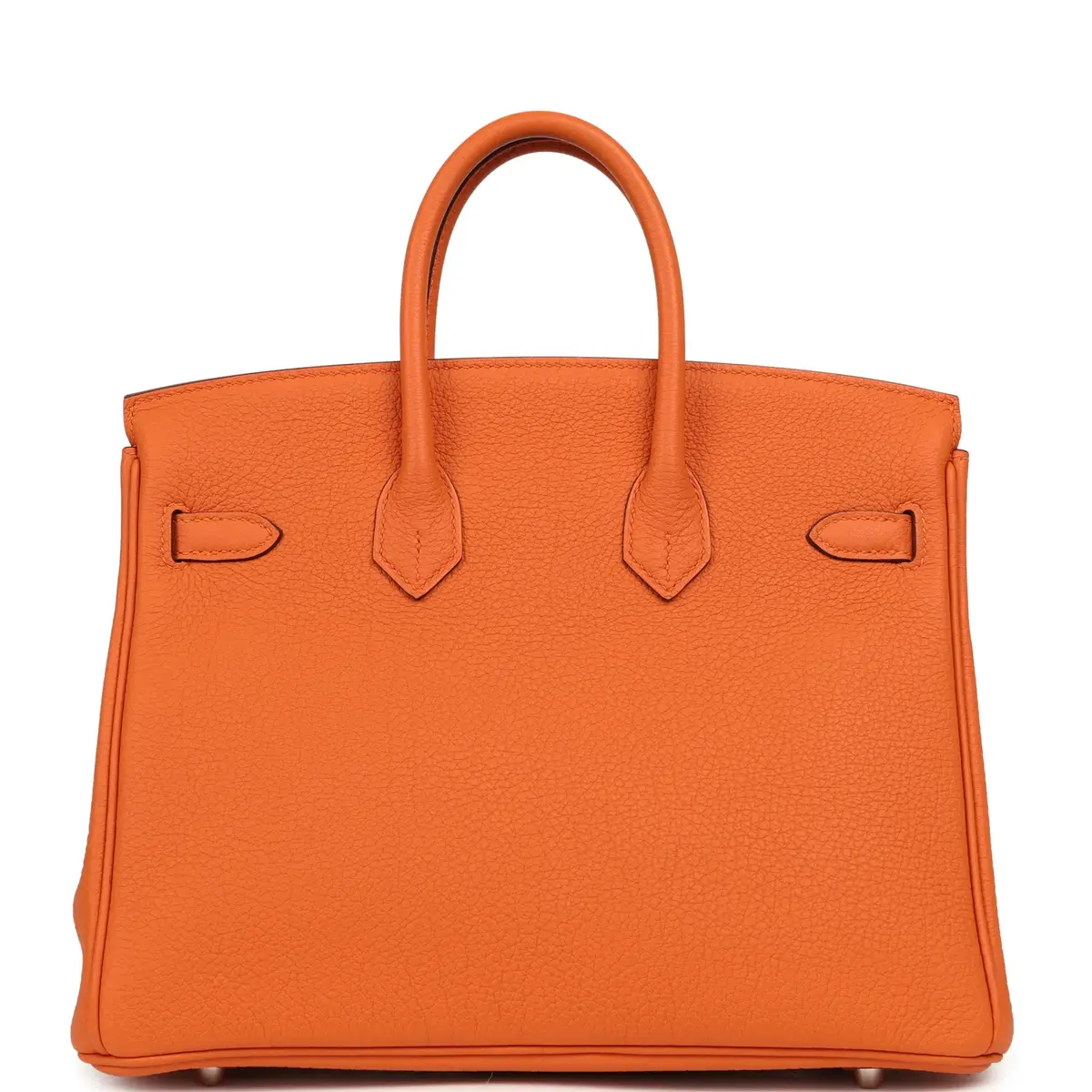 HERMÈS Pre-owned Hermes Birkin 25 Orange Togo Palladium Hardware | Thumbnail 4 HERMÈS Pre-owned Hermes Birkin 25 Orange Togo Palladium Hardware | Thumbnail 4