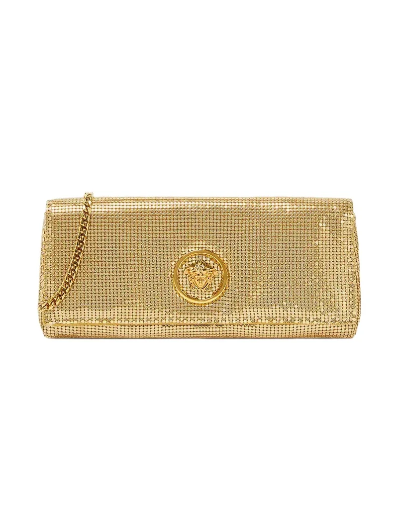 Versace La Medusa Metal Mesh Clutch