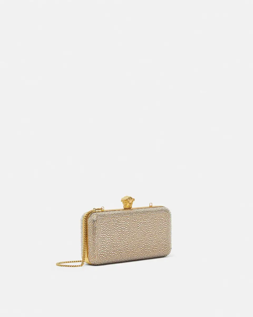 Versace La Medusa Embellished Satin Clutch | Thumbnail 2 Versace La Medusa Embellished Satin Clutch | Thumbnail 2