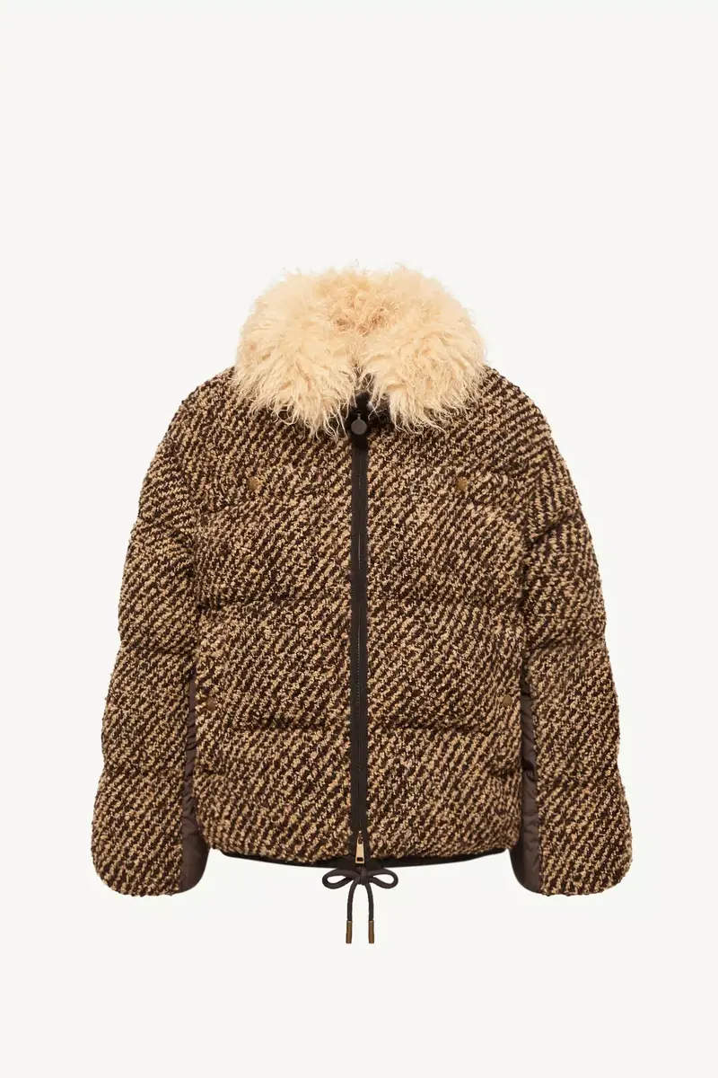 Moncler Dynamique Bouclé Short Down Jacket | Thumbnail 2 Moncler Dynamique Bouclé Short Down Jacket | Thumbnail 2