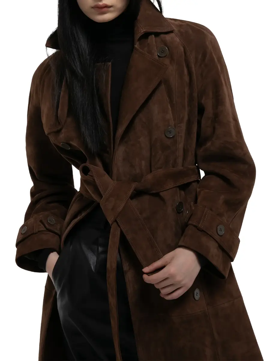 Ducie Corrin Suede Trench Coat | Thumbnail 5 Ducie Corrin Suede Trench Coat | Thumbnail 5