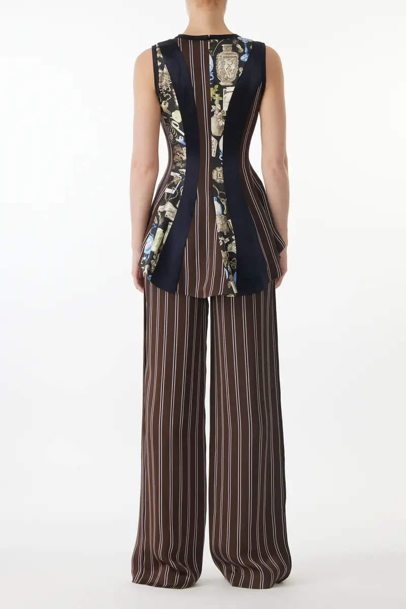 Jason Wu Collection STRIPED STRAIGHT LEG MID-RISE TROUSERS | Thumbnail 4