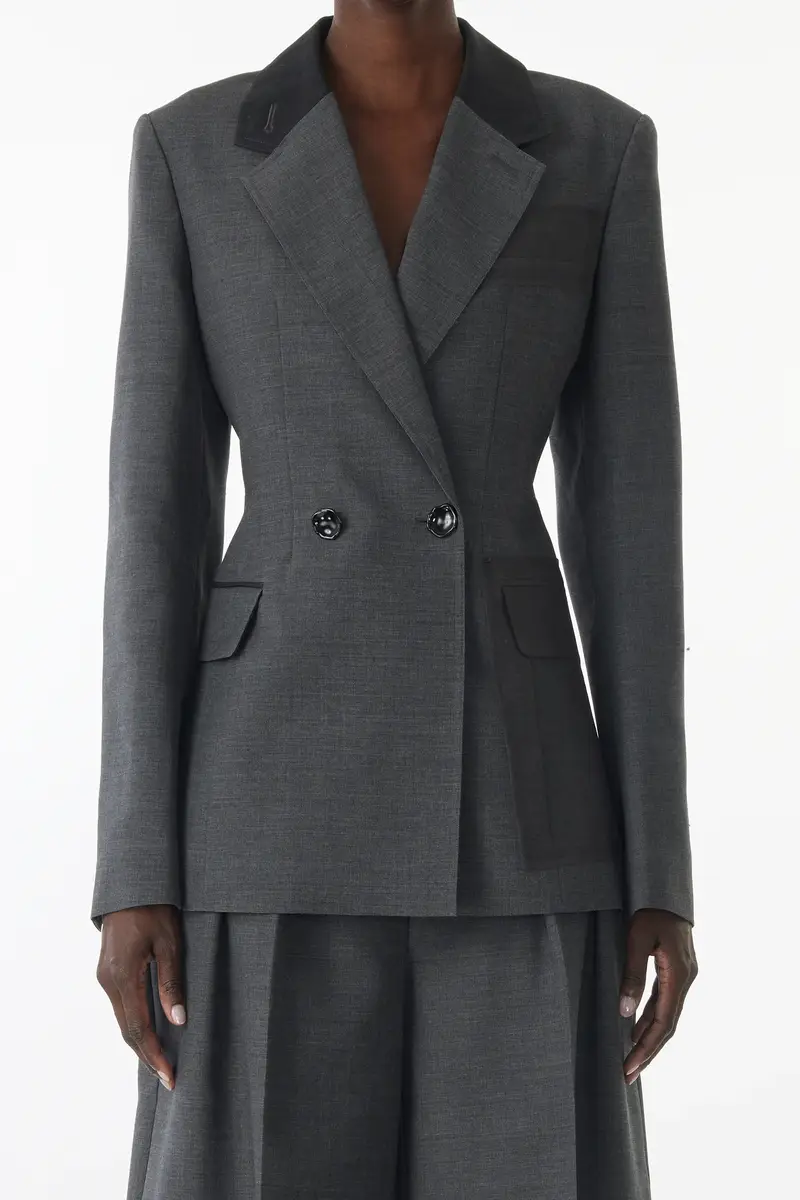 Jason Wu Collection TROPICAL WOOL BAR JACKET WITH VEILED POCKET | Thumbnail 2