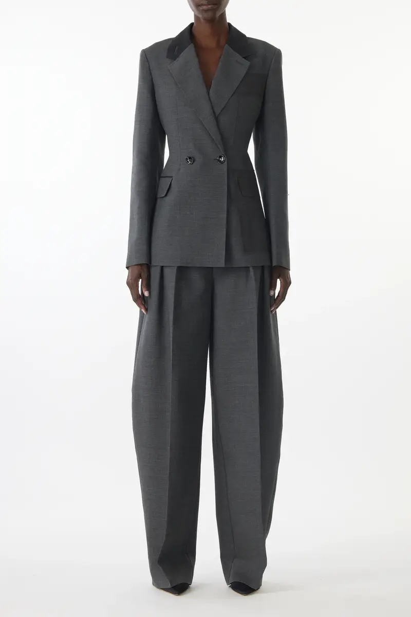 Jason Wu Collection TROPICAL WOOL BAR JACKET WITH VEILED POCKET | Thumbnail 3