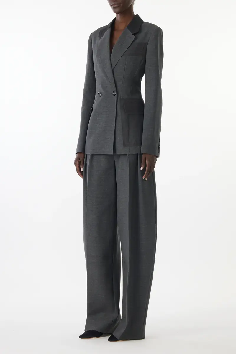 Jason Wu Collection TROPICAL WOOL BAR JACKET WITH VEILED POCKET | Thumbnail 4