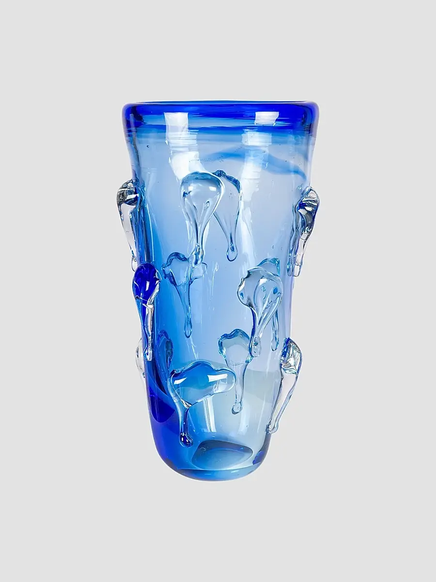 Dale Tiffany Blue Mayera Glass Vase | Thumbnail 3 Dale Tiffany Blue Mayera Glass Vase | Thumbnail 3