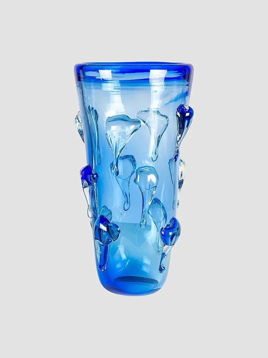 Dale Tiffany Blue Mayera Glass Vase | Thumbnail 4 Dale Tiffany Blue Mayera Glass Vase | Thumbnail 4