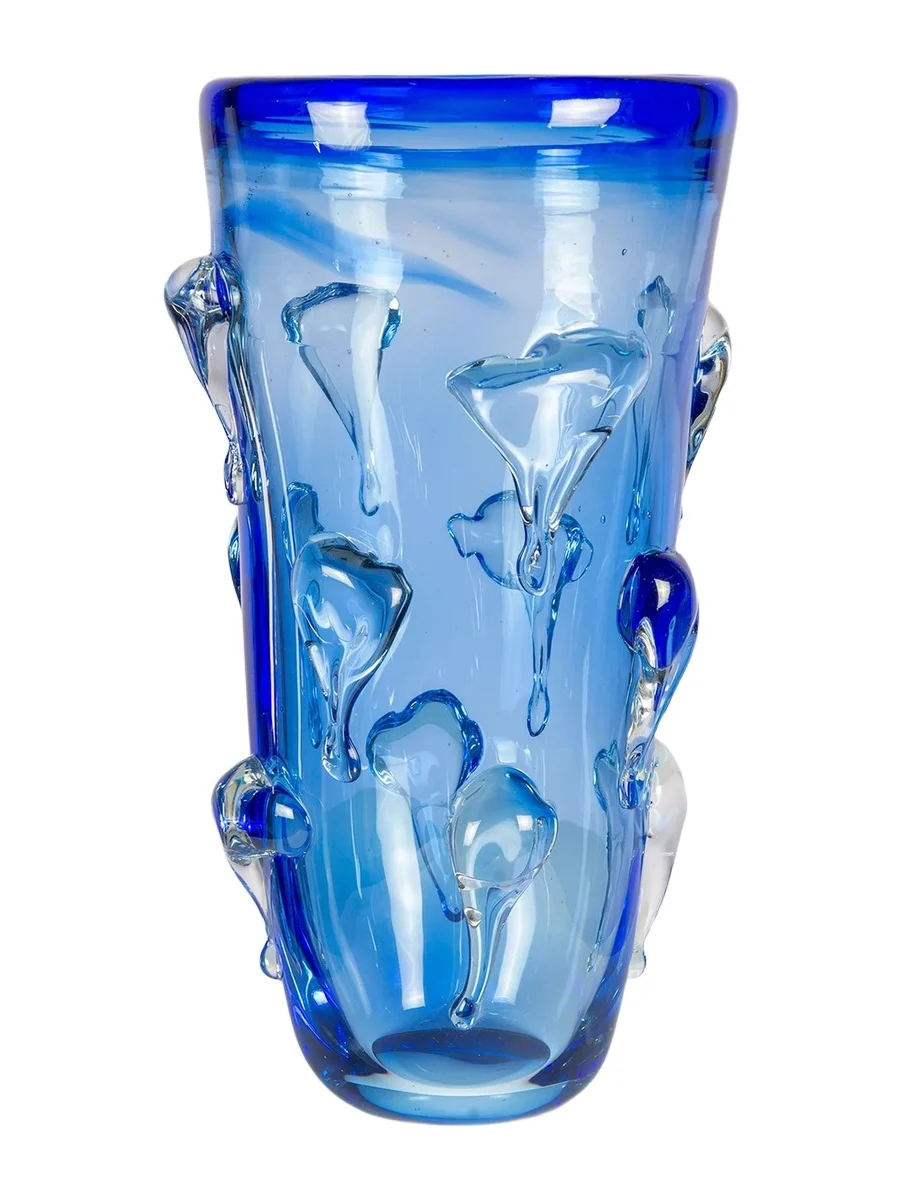 Dale Tiffany Blue Mayera Glass Vase