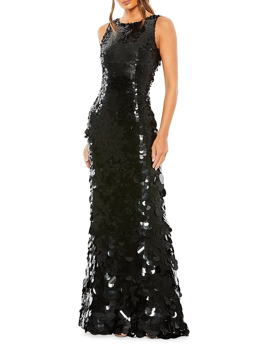 Mac Duggal Women's Sequined Sleeveless Gown | Thumbnail 2 Mac Duggal Women's Sequined Sleeveless Gown | Thumbnail 2