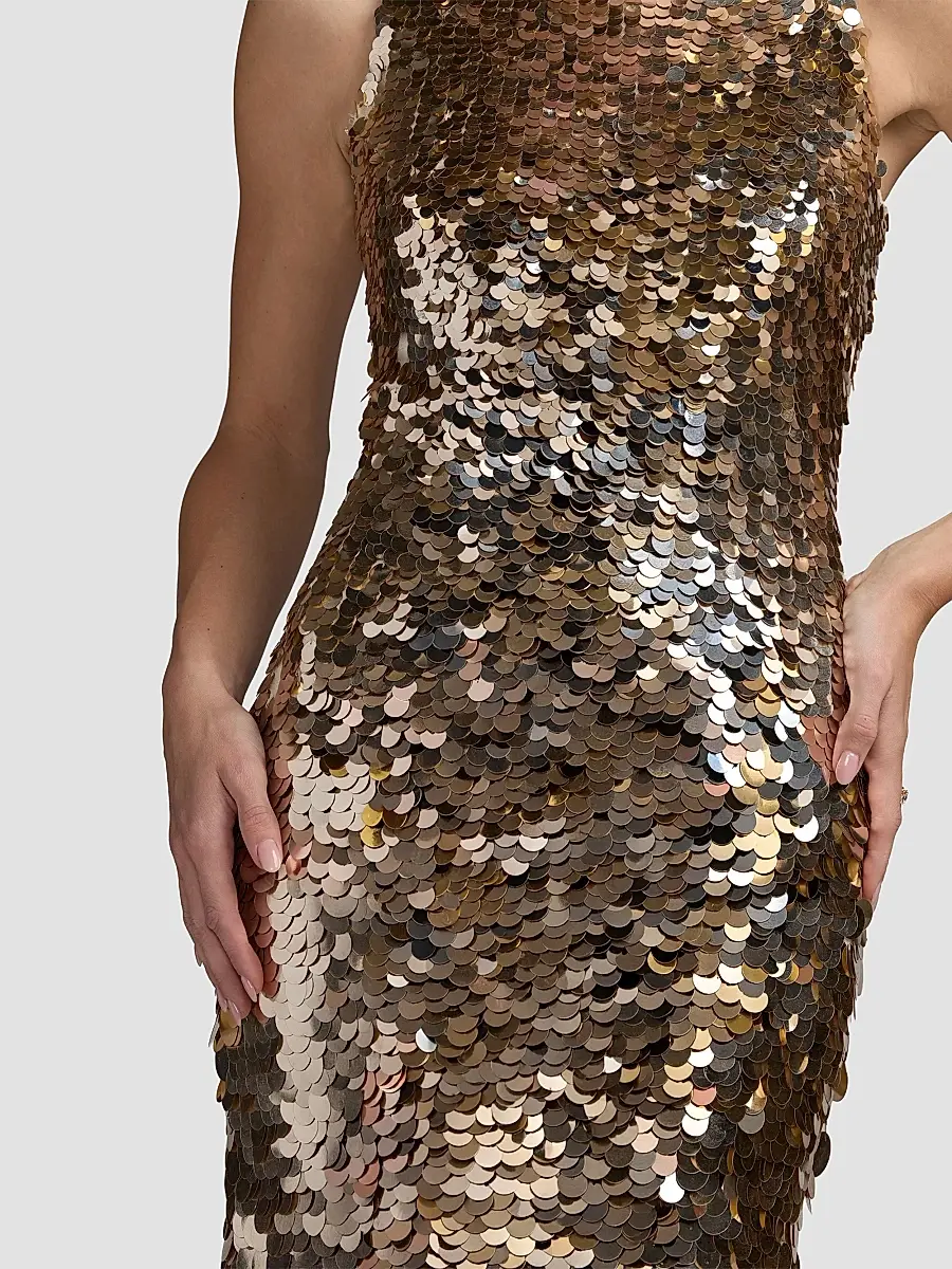 Mac Duggal Women's Sequined Sleeveless Gown | Thumbnail 5 Mac Duggal Women's Sequined Sleeveless Gown | Thumbnail 5