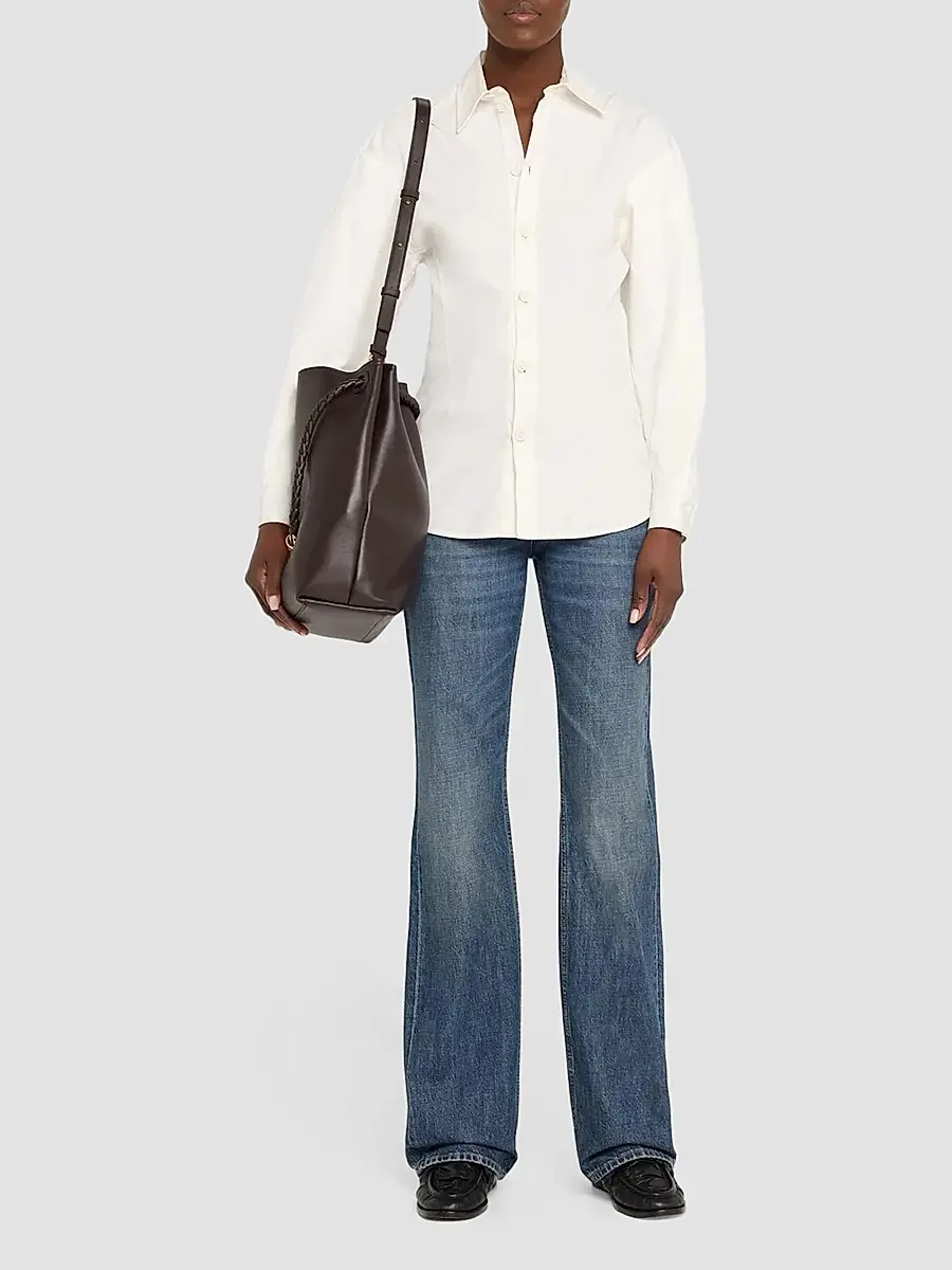 Bottega Veneta Women's Borsa Leather Bucket Bag | Thumbnail 5 Bottega Veneta Women's Borsa Leather Bucket Bag | Thumbnail 5