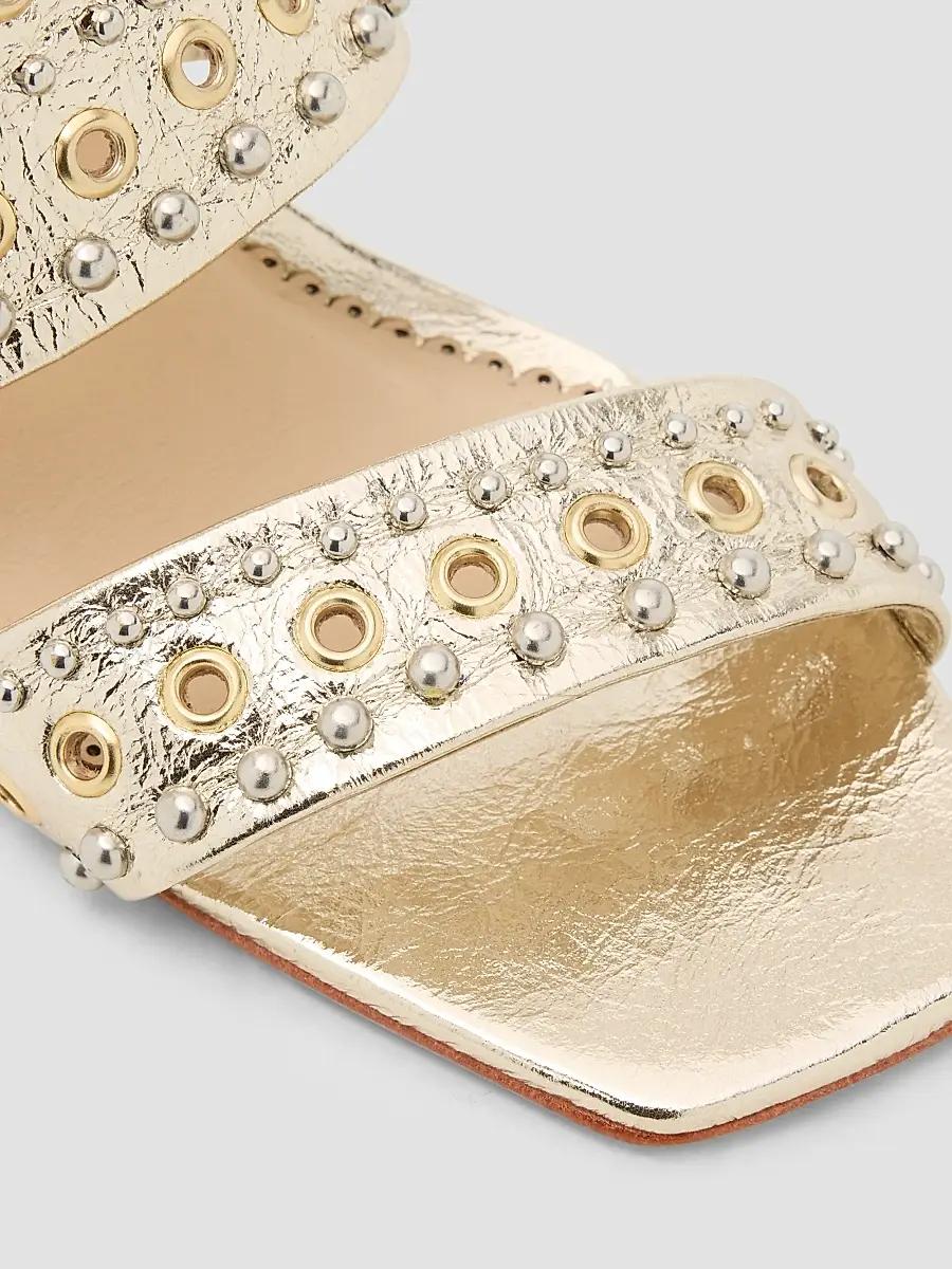 Cinq à Sept Women's Sutton Mixed Hardware 70MM Metallic Sandals | Thumbnail 3 Cinq à Sept Women's Sutton Mixed Hardware 70MM Metallic Sandals | Thumbnail 3
