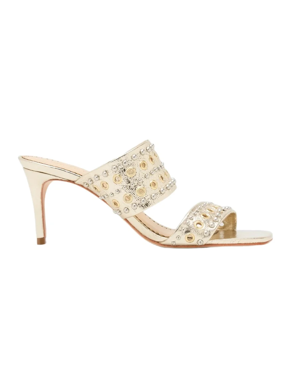 Cinq à Sept Women's Sutton Mixed Hardware 70MM Metallic Sandals