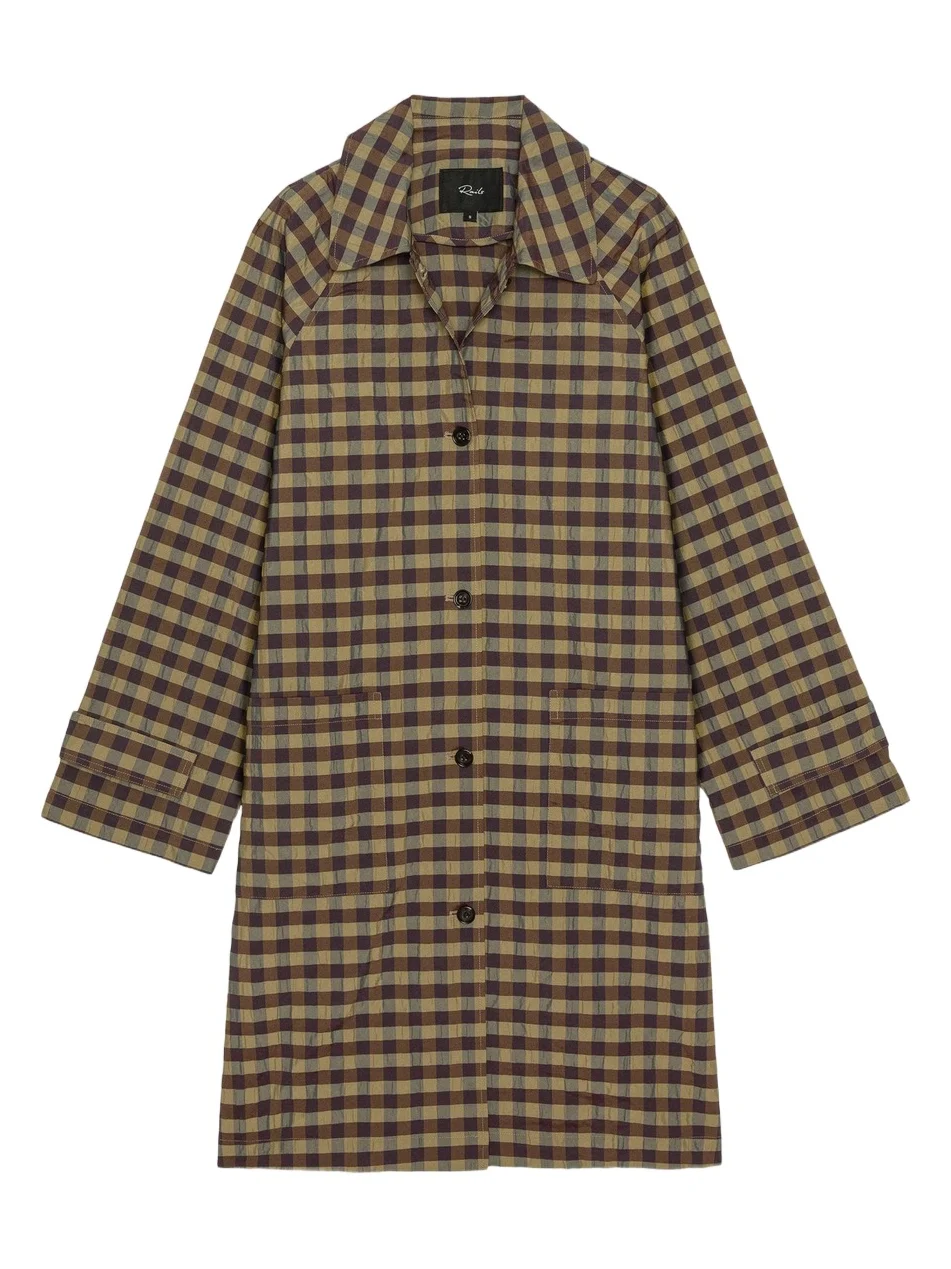 RAILS Women's Mattie Oversized Check Crinkled Coat