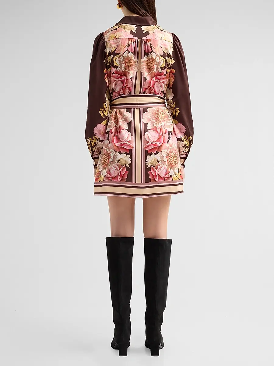 Misa Los Angeles Women's Poppy Floral Tie-Waist Mini Dress | Thumbnail 3