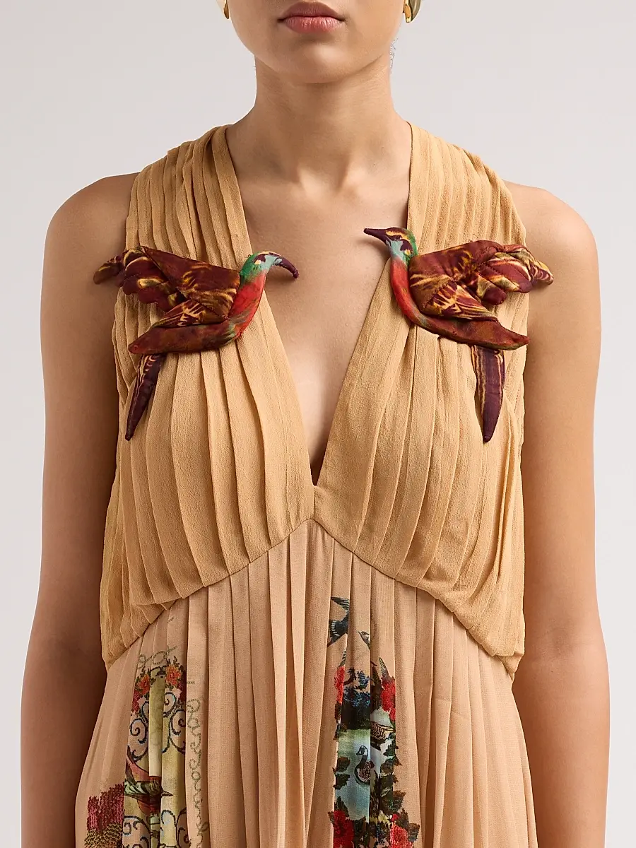 Farm Rio Women's Bird Poetry Hummingbird Midi Dress | Thumbnail 5 Farm Rio Women's Bird Poetry Hummingbird Midi Dress | Thumbnail 5