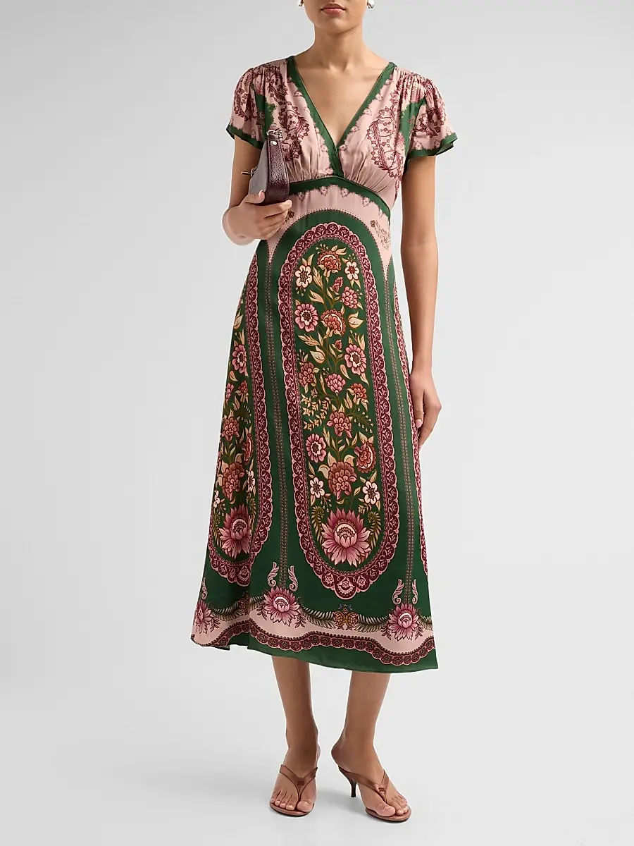 Farm Rio Women's Daniela Floral Maxi Dress | Thumbnail 2 Farm Rio Women's Daniela Floral Maxi Dress | Thumbnail 2