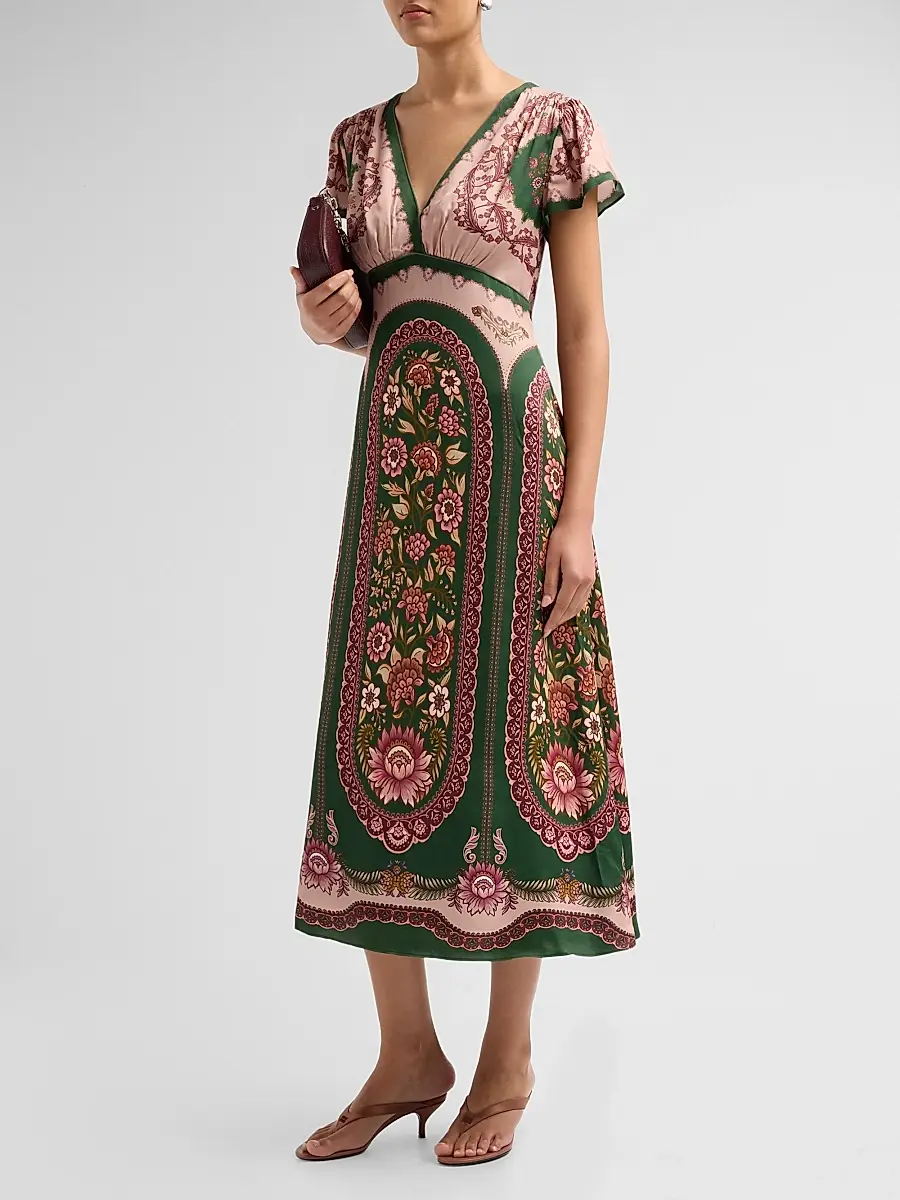 Farm Rio Women's Daniela Floral Maxi Dress | Thumbnail 4 Farm Rio Women's Daniela Floral Maxi Dress | Thumbnail 4