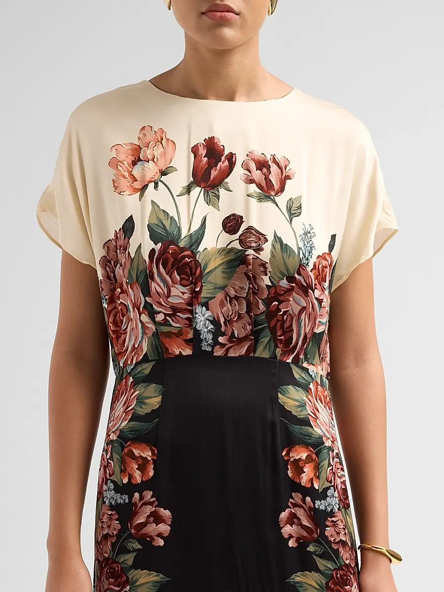 Farm Rio Women's Winter Floral Midi Dress | Thumbnail 5 Farm Rio Women's Winter Floral Midi Dress | Thumbnail 5