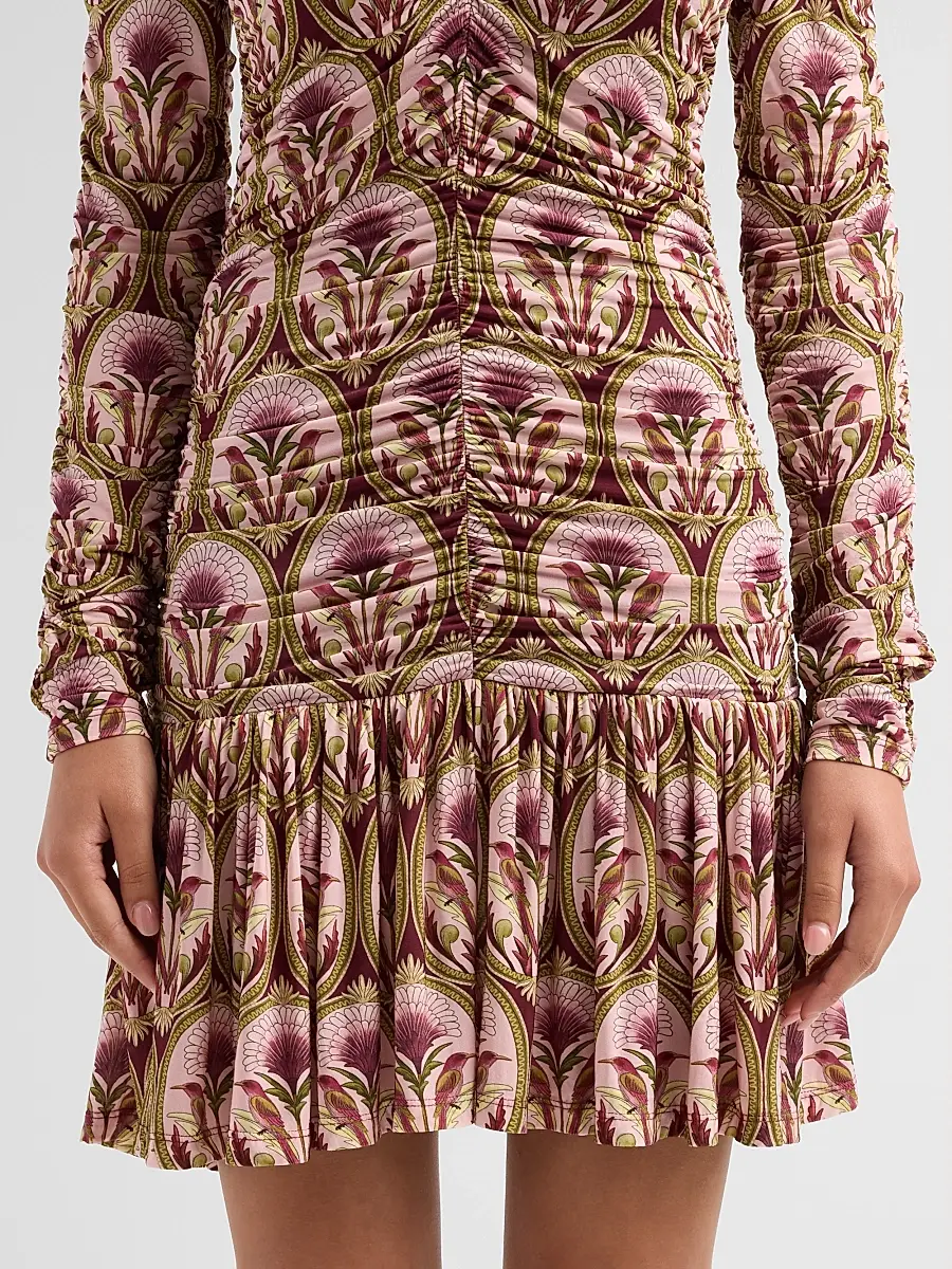 Farm Rio Women's Garden Medal Long-Sleeve Mini Dress | Thumbnail 5 Farm Rio Women's Garden Medal Long-Sleeve Mini Dress | Thumbnail 5