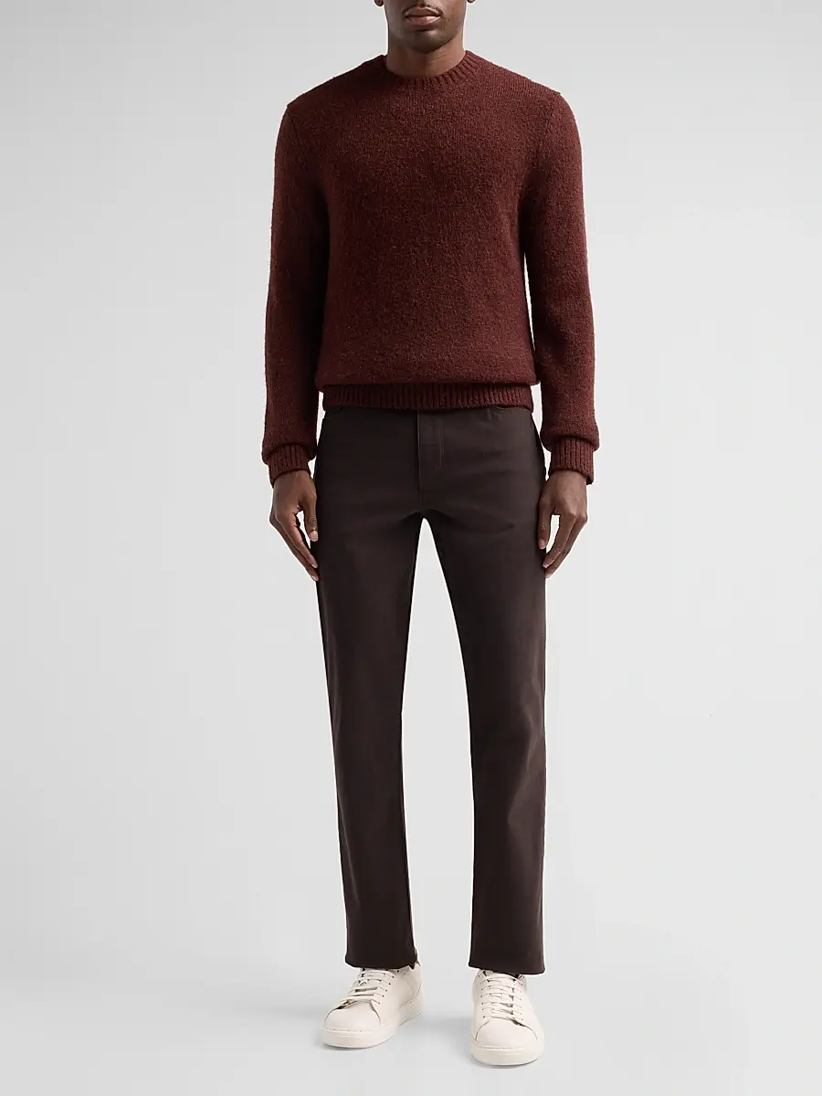 Vince Men's Mottled Marled Crewneck Sweater | Thumbnail 2 Vince Men's Mottled Marled Crewneck Sweater | Thumbnail 2