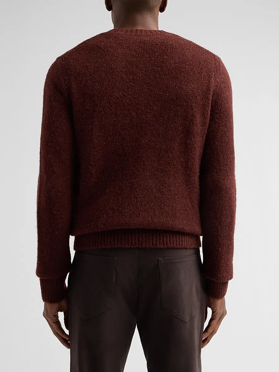 Vince Men's Mottled Marled Crewneck Sweater | Thumbnail 3 Vince Men's Mottled Marled Crewneck Sweater | Thumbnail 3