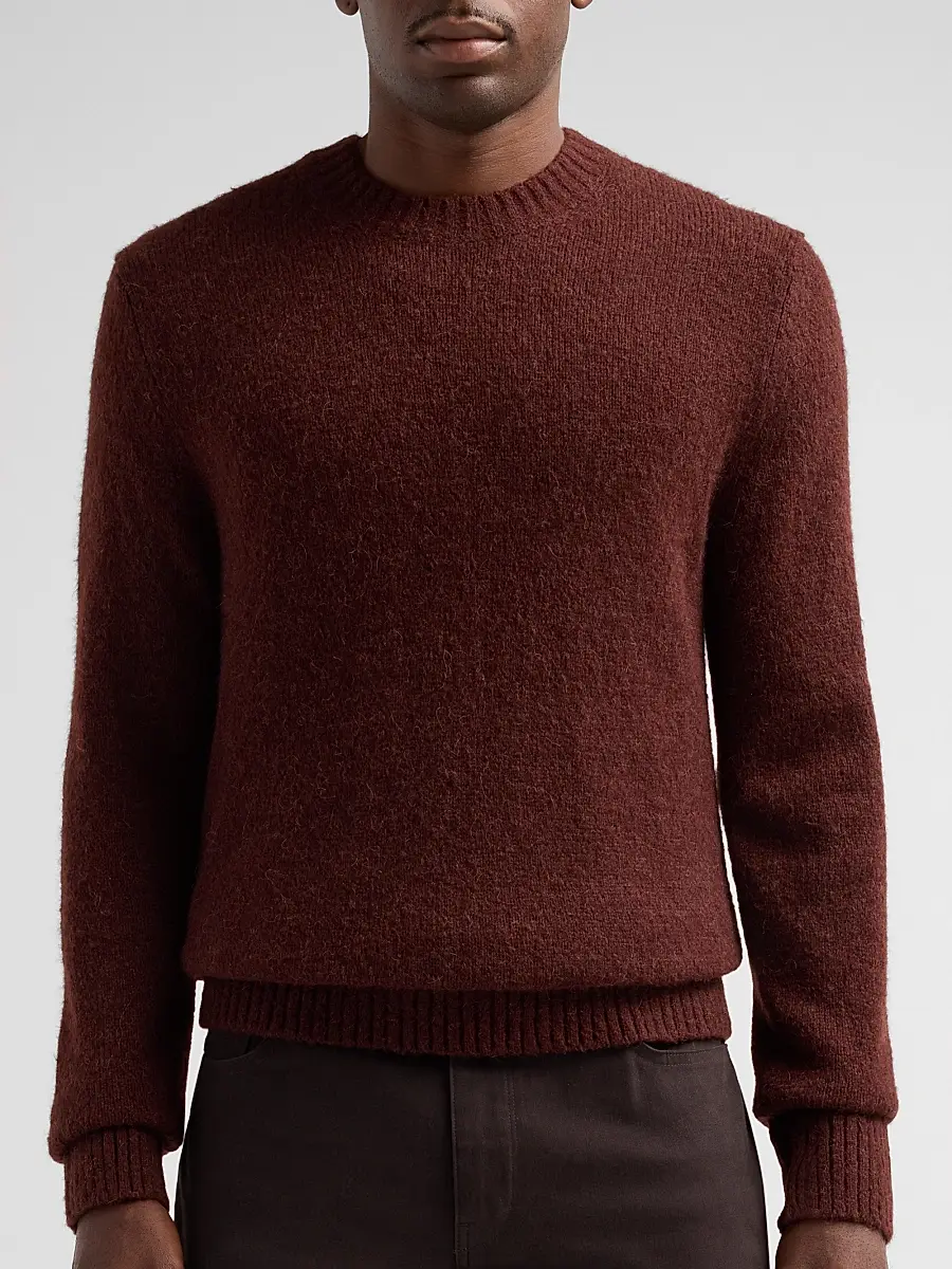 Vince Men's Mottled Marled Crewneck Sweater | Thumbnail 5 Vince Men's Mottled Marled Crewneck Sweater | Thumbnail 5