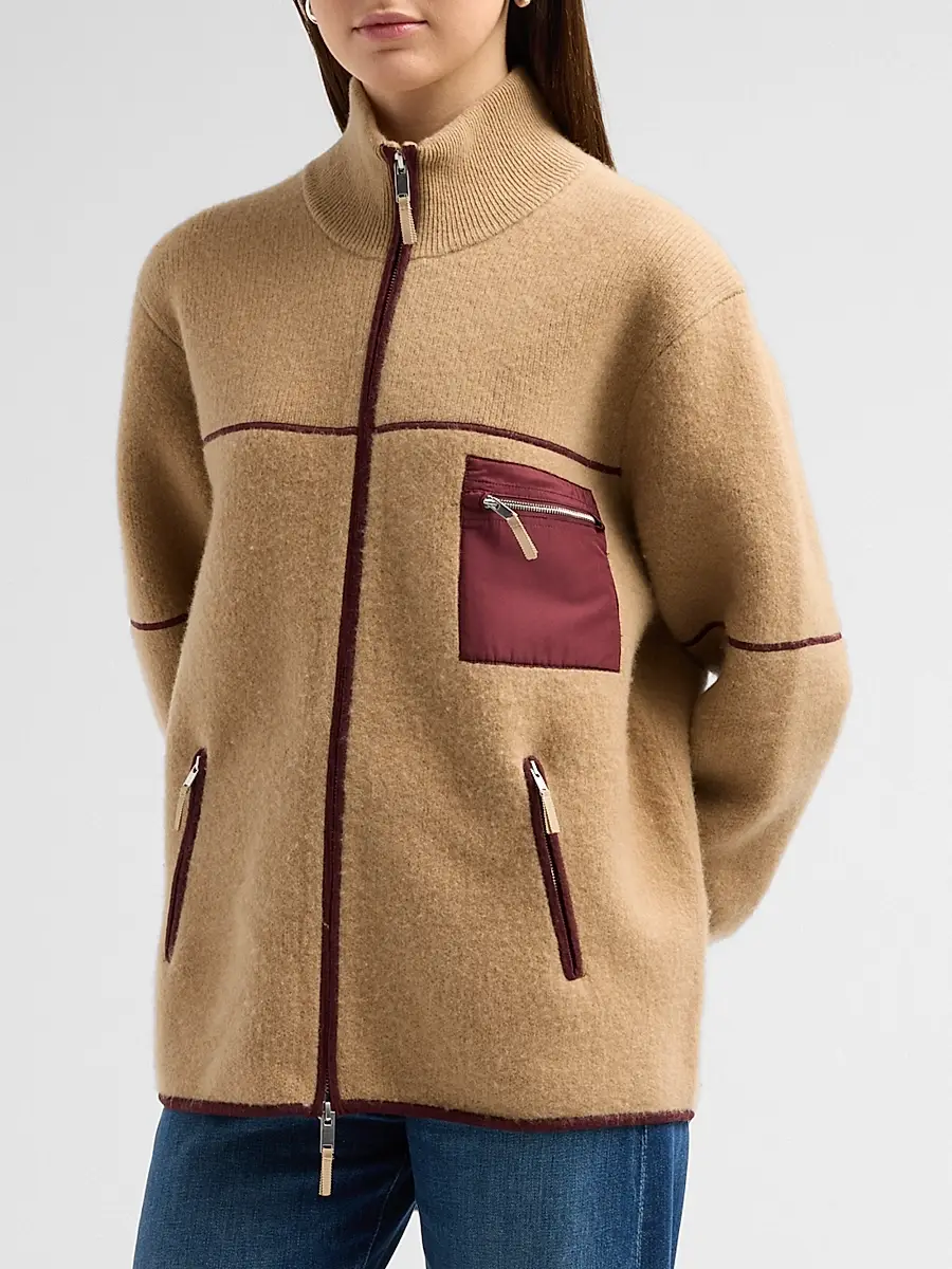Guest In Residence Women's Louis Felted Wool-Cashmere Zip-Front Jacket | Thumbnail 4 Guest In Residence Women's Louis Felted Wool-Cashmere Zip-Front Jacket | Thumbnail 4