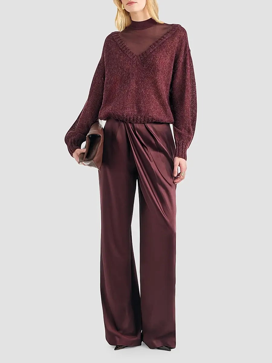 SEROYA Women's Vada Drop Shoulder Layered Sweater | Thumbnail 2