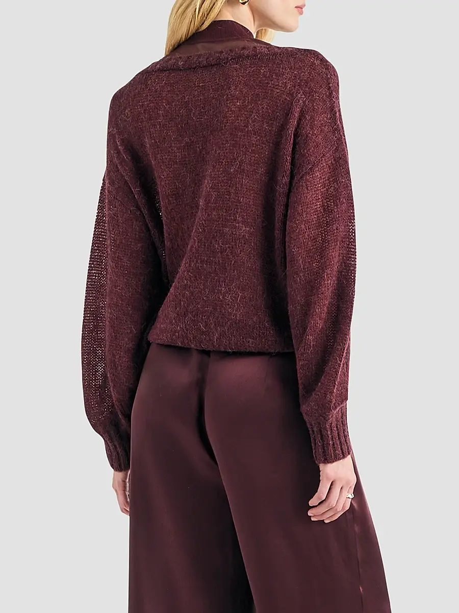 SEROYA Women's Vada Drop Shoulder Layered Sweater | Thumbnail 3
