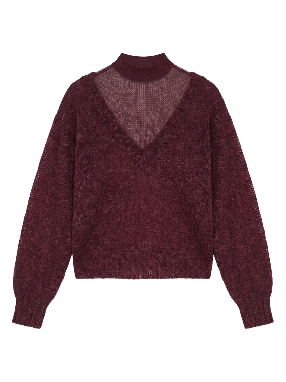 Women's Vada Drop Shoulder Layered Sweater