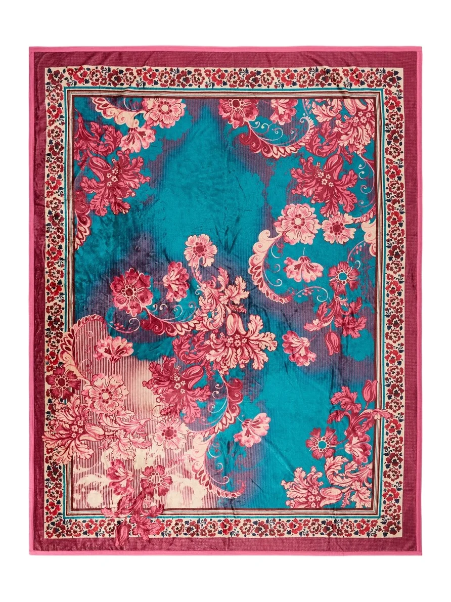 Johnny Was Lulu Floral Paisley Travel Blanket