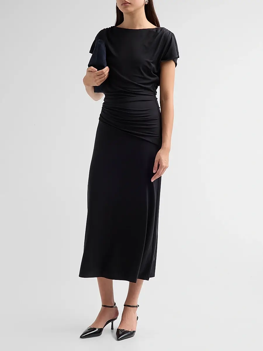 Veronica Beard Women's Lila Ruched Midi Dress | Thumbnail 4