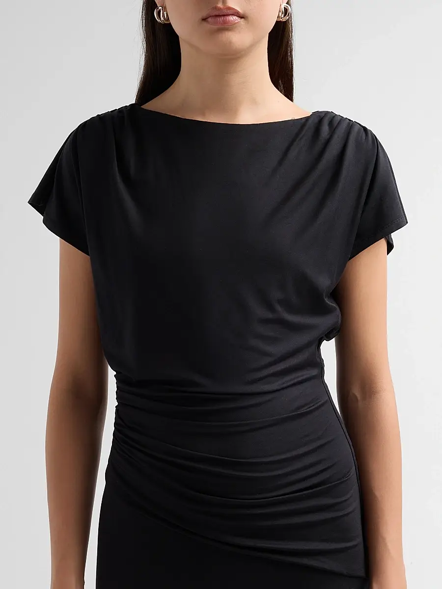 Veronica Beard Women's Lila Ruched Midi Dress | Thumbnail 5