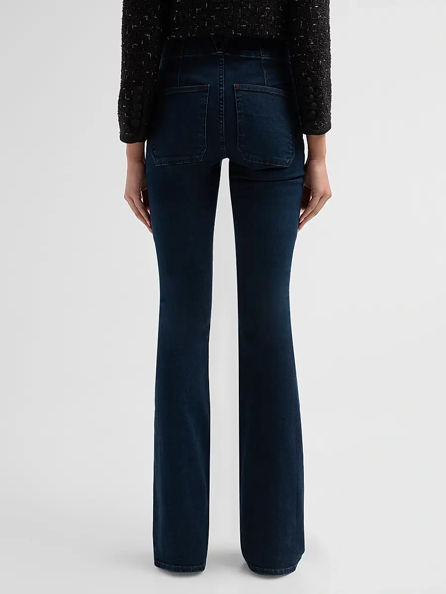 Veronica Beard Women's Beverly Chain-Trimmed High-Rise Jeans | Thumbnail 3 Veronica Beard Women's Beverly Chain-Trimmed High-Rise Jeans | Thumbnail 3